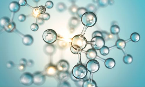 Illustration of PFAS chemical molecules