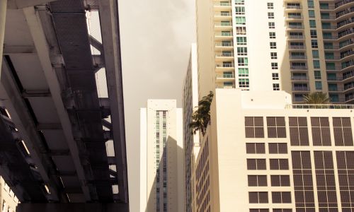 Photo of Downtown Miami showing high rise density