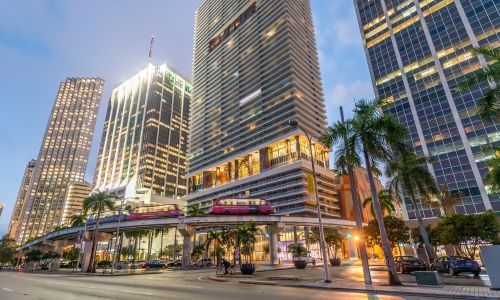 Photo of downtown Miami mixed use condominium