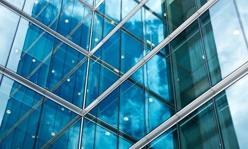 Photo of office glass exterior of office building 