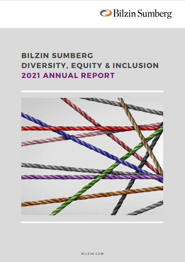 Bilzin Sumberg Diversity, Equity and Inclusion 2021 Annual Report Cover Page